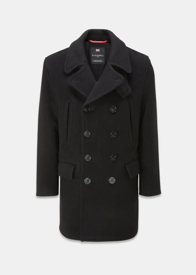 Peacoats*Gloverall Oversized Peacoat Black Stewart