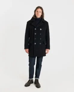 Peacoats*Gloverall Oversized Peacoat Black Stewart