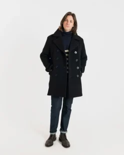 Peacoats*Gloverall Oversized Peacoat Black Stewart