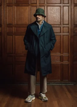 Overcoats*Gloverall Raleigh Trench Coat Navy