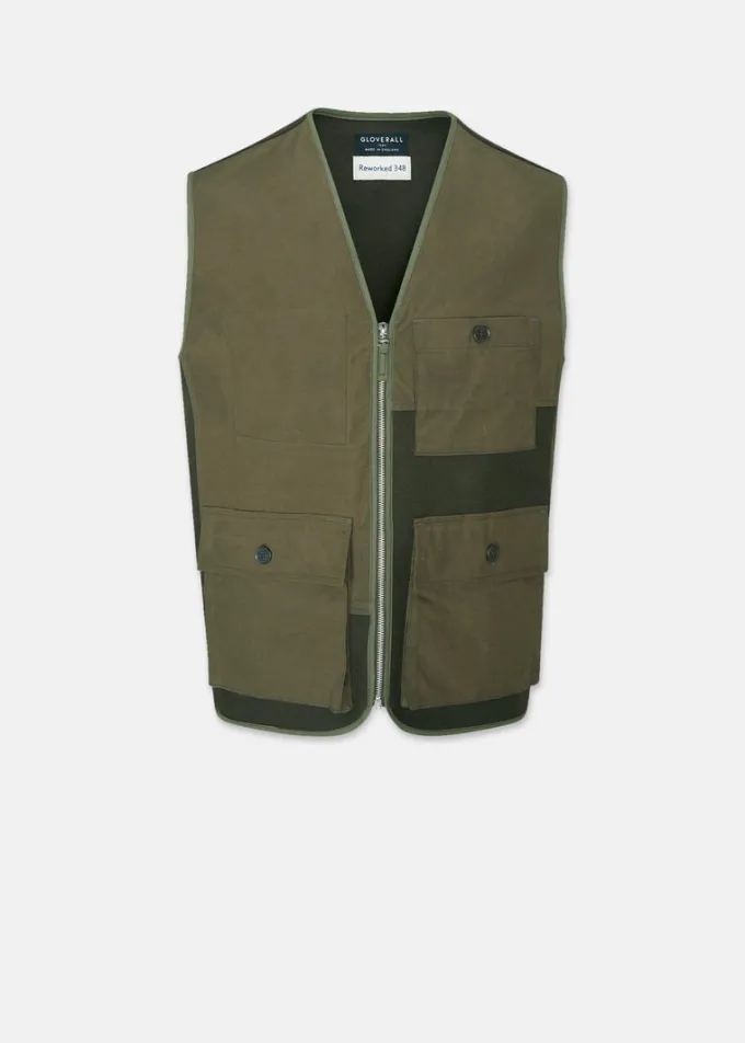 Jackets*Gloverall Renewed Serviceman Vest Khaki