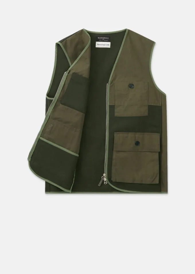 Jackets*Gloverall Renewed Serviceman Vest Khaki