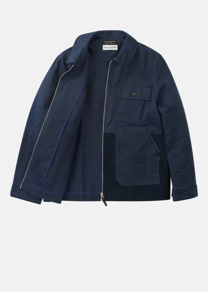 Jackets*Gloverall Renewed Works Jacket Navy