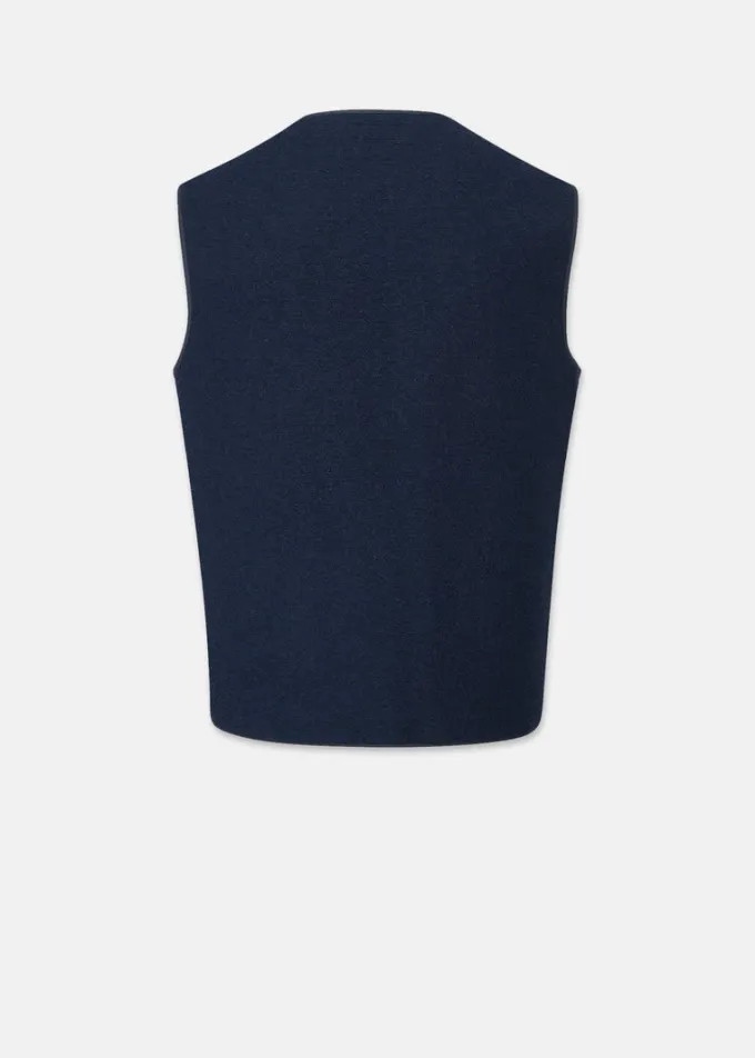 Jackets*Gloverall Renewed Works Vest Navy
