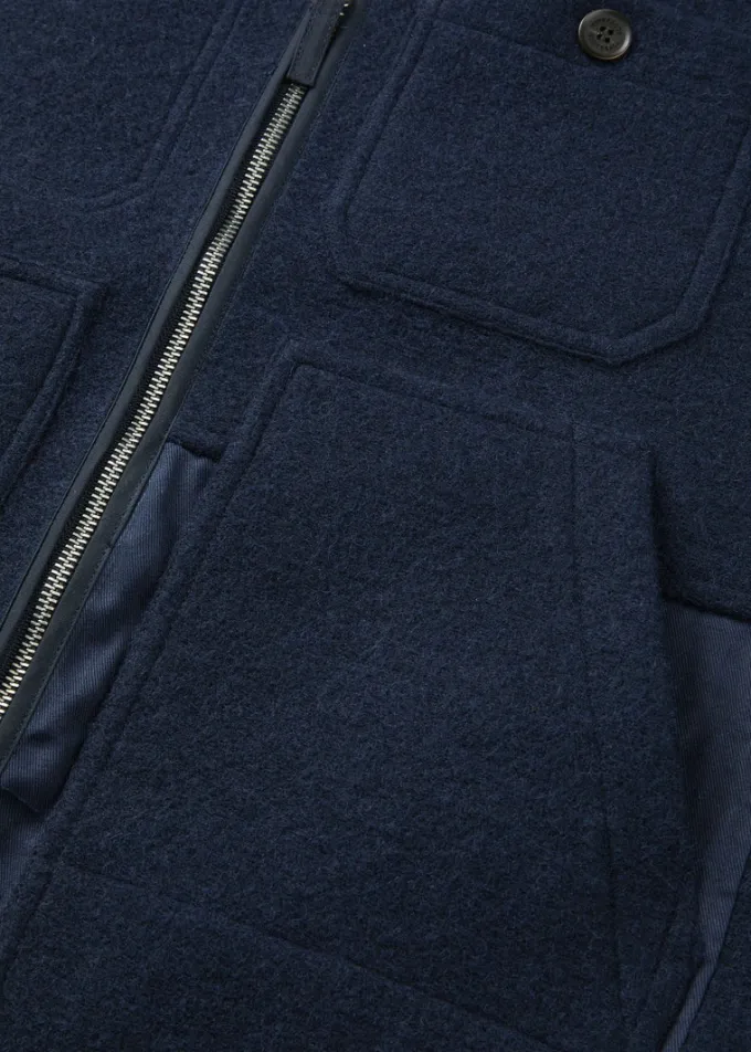 Jackets*Gloverall Renewed Works Vest Navy
