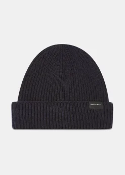 Hats | Hats*Gloverall Ribbed Merino Beanie Hat Navy