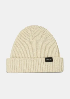 Hats | Hats*Gloverall Ribbed Merino Beanie Hat Ecru