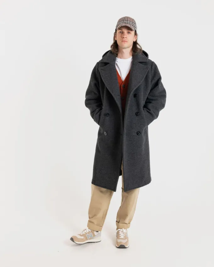 Peacoats*Gloverall Shackleton Peacoat Charcoal