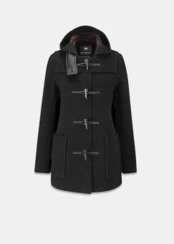 Duffle Coats*Gloverall Short Slim Fit Duffle Coat Black