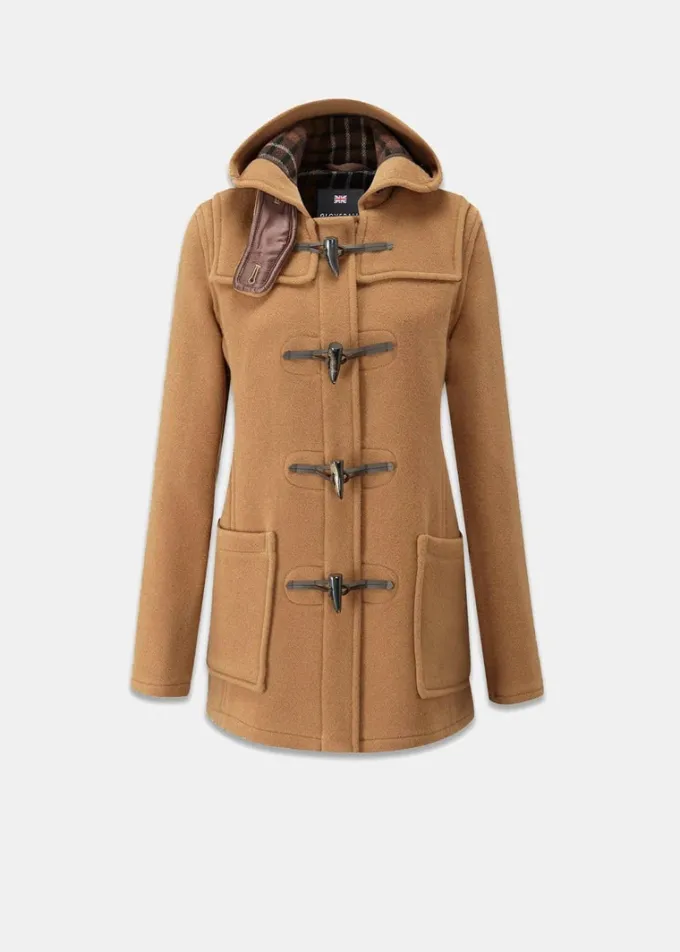 Duffle Coats*Gloverall Short Slim Fit Duffle Coat Camel