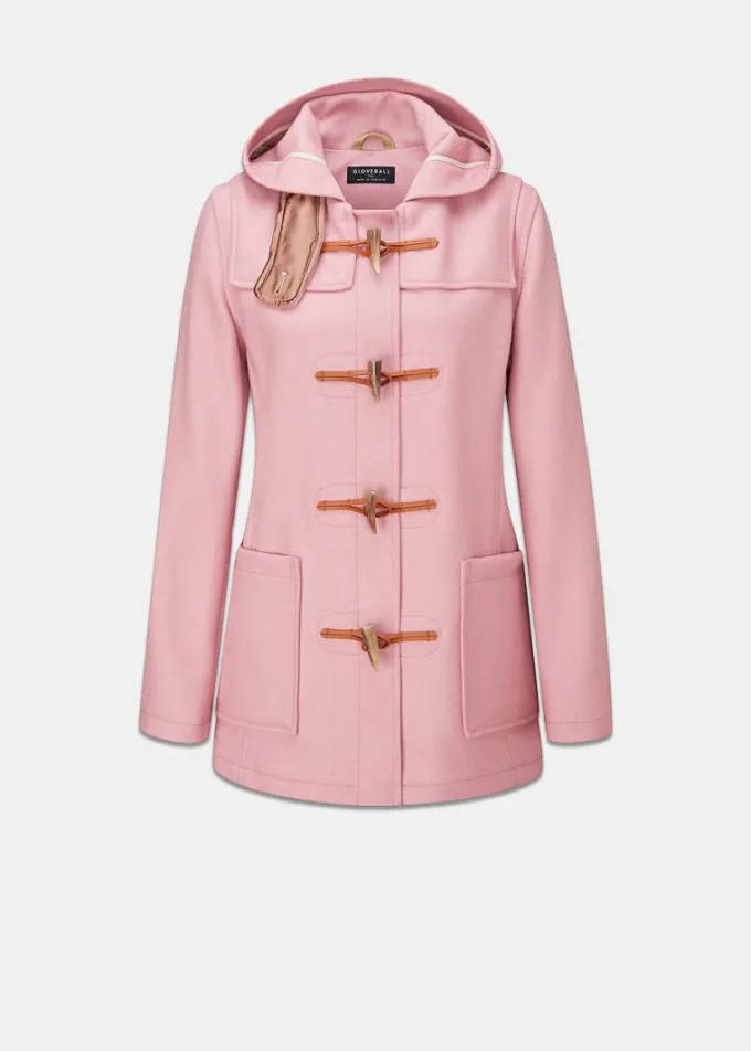 Duffle Coats*Gloverall Short Slim Fit Duffle Coat Pink
