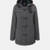 Duffle Coats*Gloverall Short Slim Fit Duffle Coat Grey Black Watch