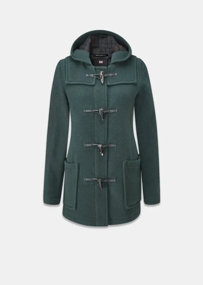 Duffle Coats*Gloverall Short Slim Green Duffle Coat