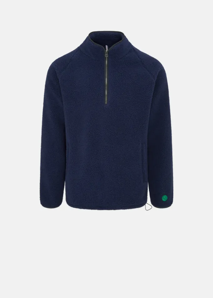 Knitwear & Tops*Gloverall Somerset Zip Fleece Navy
