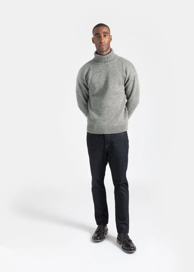 Knitwear & Tops*Gloverall Submariner Jumper Light Grey