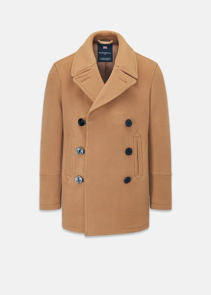 Peacoats*Gloverall Tennyson Peacoat Camel
