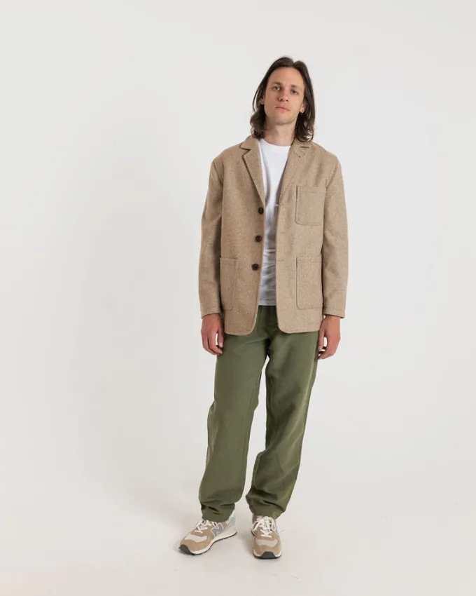 Jackets*Gloverall Textured Worker Blazer Tan