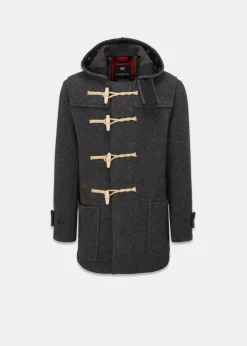 Duffle Coats*Gloverall Union Jack Mid Monty Duffle Coat Charcoal