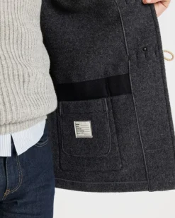Duffle Coats*Gloverall Union Jack Mid Monty Duffle Coat Charcoal