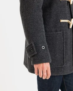 Duffle Coats*Gloverall Union Jack Mid Monty Duffle Coat Charcoal