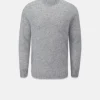 Knitwear & Tops*Gloverall Windsor Lambswool Jumper Light Grey
