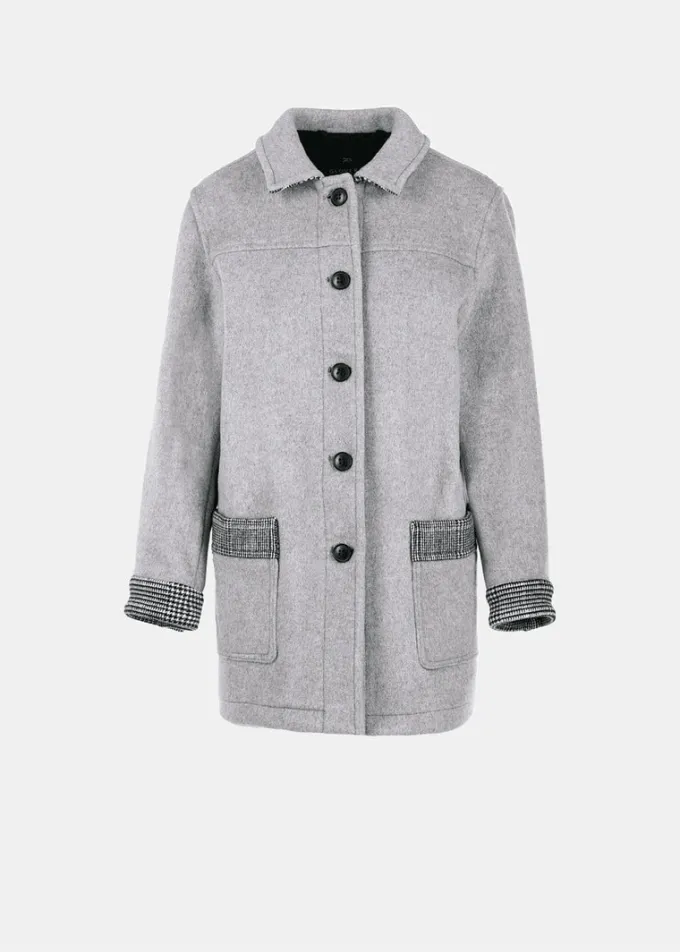 Jackets*Gloverall Women's George Jacket Silver Prince of Wales