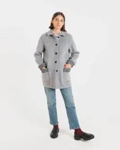 Jackets*Gloverall Women's George Jacket Silver Prince of Wales
