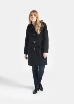 Duffle Coats*Gloverall Women's Original Duffle Coat Black Stewart