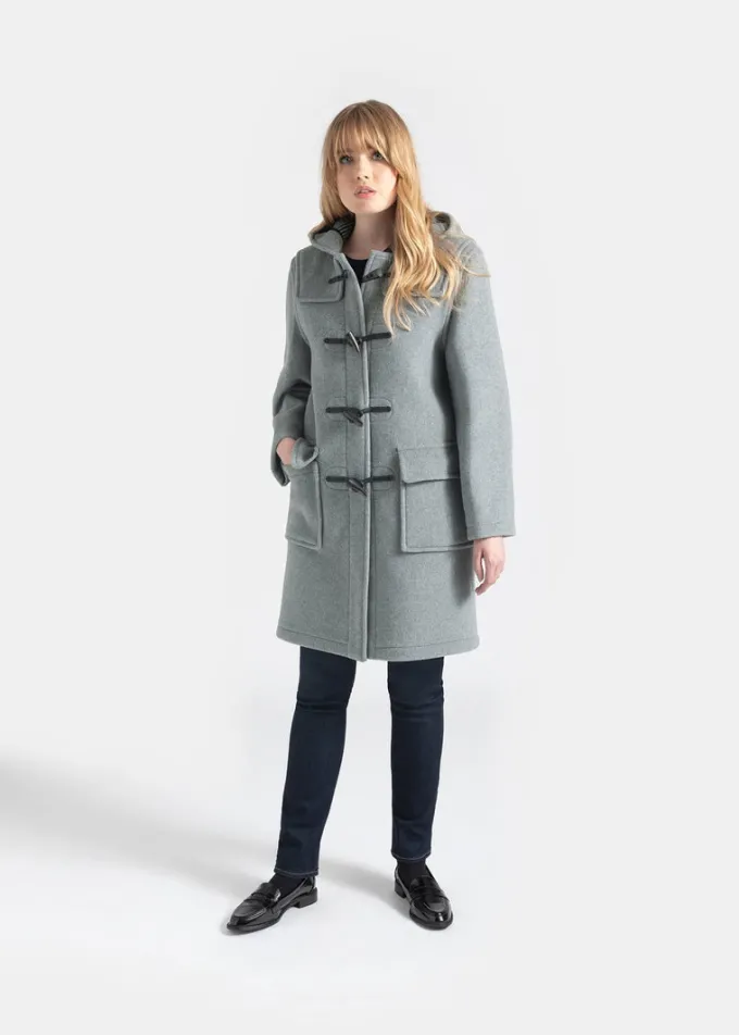 Duffle Coats*Gloverall Women's Original Duffle Coat Silver Prince of Wales