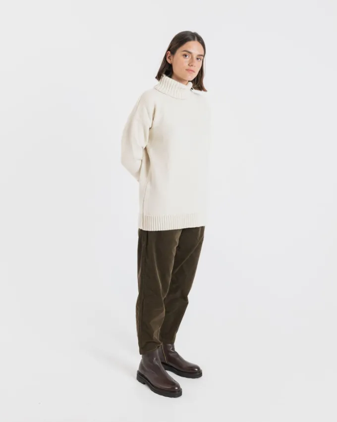 Knitwear & Tops*Gloverall Women's Submariner Jumper Ecru