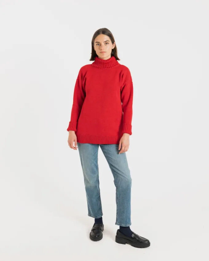 Knitwear & Tops*Gloverall Women's Submariner Jumper Red