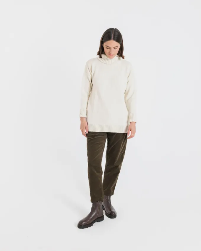 Knitwear & Tops*Gloverall Women's Submariner Jumper Ecru