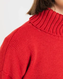 Knitwear & Tops*Gloverall Women's Submariner Jumper Red